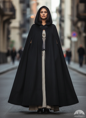 Heavy Wool Hooded Cape —  كاب صوف