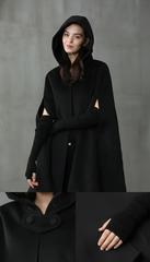 Heavy Wool Hooded Cape —  كاب صوف
