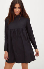 Blouse with Hidden Back Zipper  بلوز اسود قصير