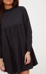 Blouse with Hidden Back Zipper  بلوز اسود قصير