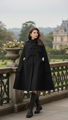 Medieval-Inspired Cape with Large Hood — Timeless Elegance |مانطو