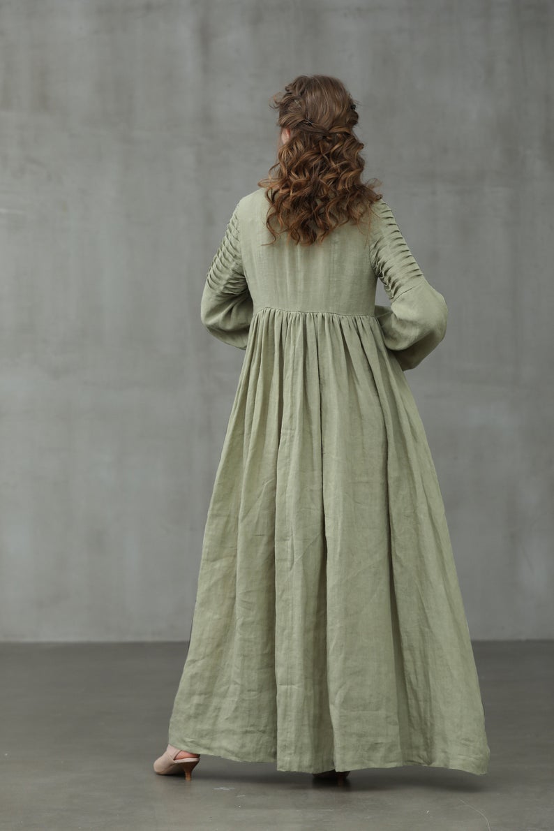 Maxi Linen Dress with Side Pockets and Elegant Design| grafta JORYKO Maxi Linen Dress with Side Pockets and Elegant Design| grafta JORYKO