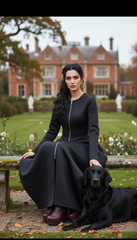 Bold Black Zipper Dress — Timeless Elegance in Two Luxurious Fabrics| غطس