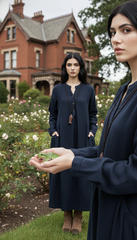 Maxi Linen Dress with Side Pockets | طوبى