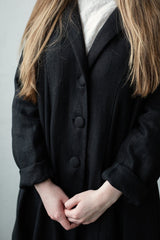 Linen Jacket with Elegant Design, Functional Pockets, and a Detachable Belt — Available in Black and Beige 🎨| جاكت زراير