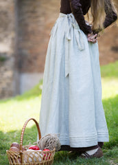 🌿 Two-Piece Linen Set — Adjustable Waist Skirt & Headpiece in Beige 🎩| barary