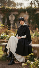 Medieval-Inspired Cape with Large Hood — Timeless Elegance |مانطو