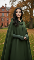 Heavy Wool Hooded Cape —  كاب صوف