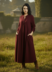 Maxi Linen Dress with Side Pockets — Effortless Elegance for Every Size| Tobey