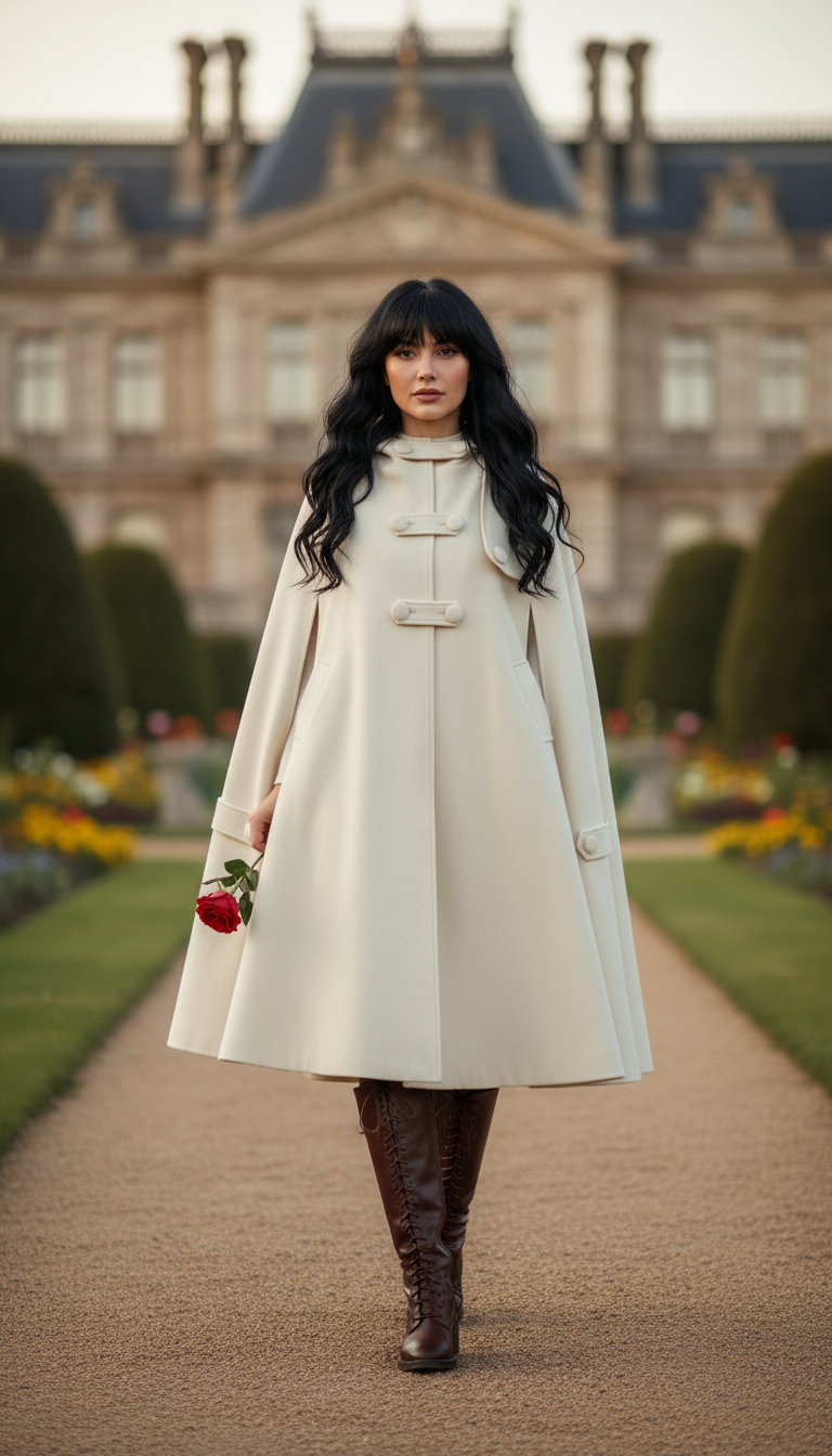 Medieval-Inspired Cape with Large Hood — Timeless Elegance |مانطو