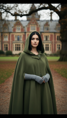 Heavy Wool Hooded Cape —  كاب صوف