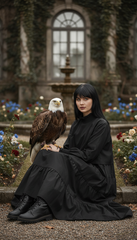 🖤 "Black Lycra Maxi Dress – Flowy Tiers & Comfortable Cuffs |  🖤 | ادوار استك