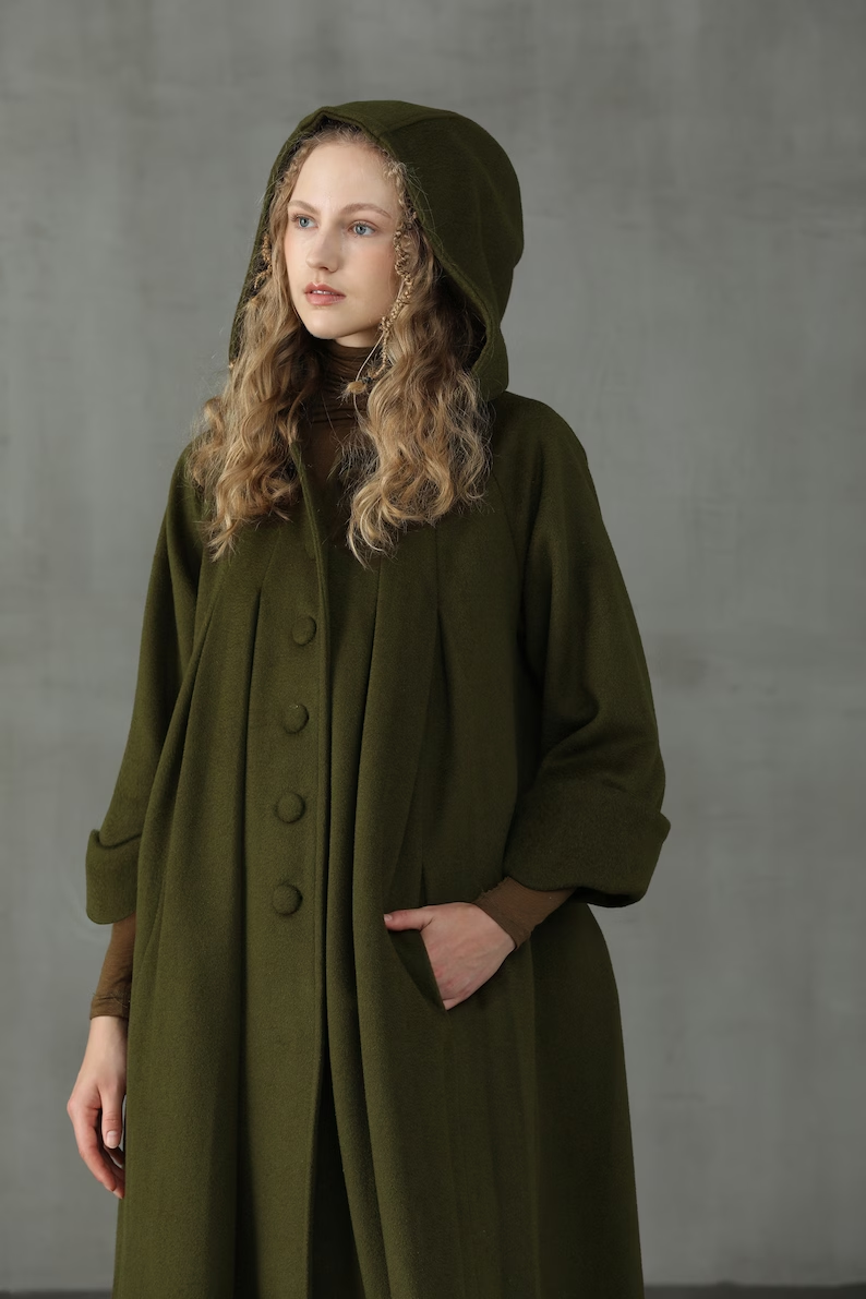 Elegant Wool Coat — Timeless Warmth with a Medieval Touch| Coat Kosr