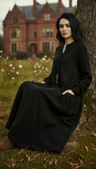 Maxi Linen Dress with Side Pockets — Effortless Elegance for Every Size| Tobey