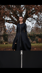 Bold Black Zipper Dress — Timeless Elegance in Two Luxurious Fabrics| غطس