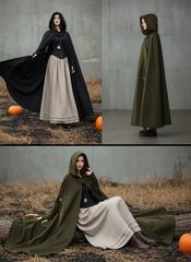 Heavy Wool Hooded Cape —  كاب صوف