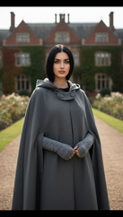 Heavy Wool Hooded Cape —  كاب صوف