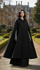 Heavy Wool Hooded Cape —  كاب صوف
