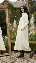 COTTON Hooded Dress with Side Pockets and Thumbhole — اوفوايت سمر