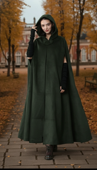 Heavy Wool Hooded Cape —  كاب صوف