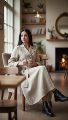 Linen Jacket , Functional Pockets, and a Detachable Belt  | جاكت زراير