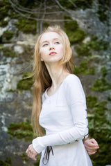 ⚔️ "Medieval-Inspired Linen Maxi Dress – Handcrafted Metal Rings & Lace-Up Corset Detail | Artistic Masterpiece!" ⚔️| حلقات
