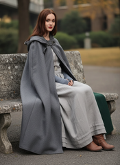 Heavy Wool Hooded Cape —  كاب صوف
