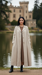 Linen Jacket , Functional Pockets, and a Detachable Belt  | جاكت زراير