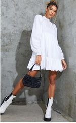 Mini Dress with Stylish Volume Detail | منفوش