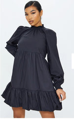 Mini Dress with Stylish Volume Detail | منفوش