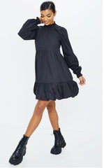 Mini Dress with Stylish Volume Detail | منفوش