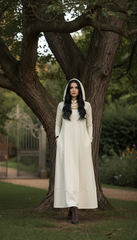 COTTON Hooded Dress with Side Pockets and Thumbhole — اوفوايت سمر