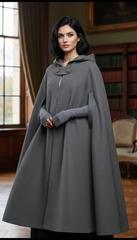 Heavy Wool Hooded Cape —  كاب صوف