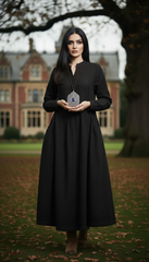 Maxi Linen Dress with Side Pockets | طوبى