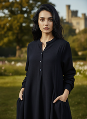 Maxi Linen Dress with Side Pockets — Effortless Elegance for Every Size| Tobey