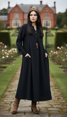 Maxi Linen Dress with Side Pockets | طوبى