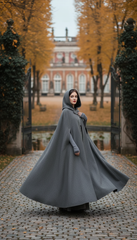 Heavy Wool Hooded Cape —  كاب صوف