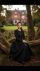 Bold Black Zipper Dress — Timeless Elegance in Two Luxurious Fabrics| غطس