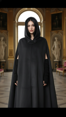 Heavy Wool Hooded Cape —  كاب صوف