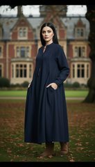 Maxi Linen Dress with Side Pockets | طوبى