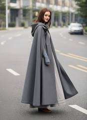 Heavy Wool Hooded Cape —  كاب صوف