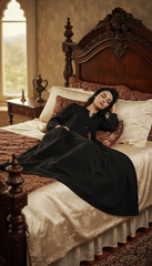 Maxi Linen Dress with Side Pockets | طوبى