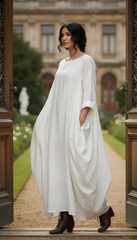 🦋 Butterfly Linen Dress — Effortless Elegance, Timeless Comfort| فراشه