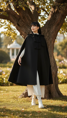 Medieval-Inspired Cape with Large Hood — Timeless Elegance |مانطو
