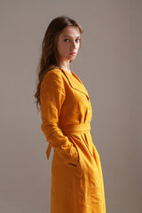 Maxi Dress with sleeves – Long Sleeves & Wooden Buttons |🌿 ريفير