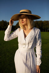 Maxi Dress with sleeves – Long Sleeves & Wooden Buttons |🌿 ريفير