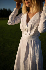 Maxi Dress with sleeves – Long Sleeves & Wooden Buttons |🌿 ريفير