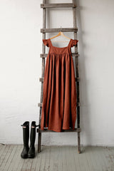 Black Prairie Dress, Linen Dress with Flutter Sleeves, Oversized Apron, Linen Dress with Wings, Linen Dress for Women, Victorian Style| مريله