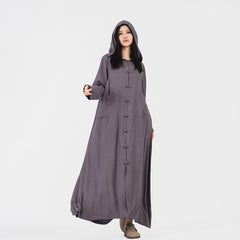 Japanese Linen Kaftan | Handcrafted Button Details | Timeless Elegance