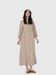 Japanese Linen Kaftan | Handcrafted Button Details | Timeless Elegance